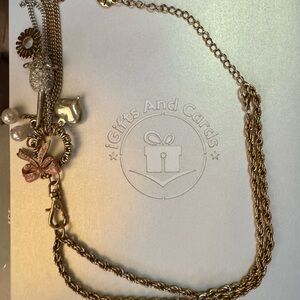 Vintage Betsey Johnson Golden Chain with Cute Charms